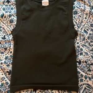 Athleta Forest Green Ribbed Top